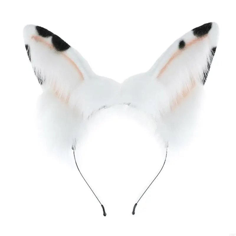 49MF for Cat Ears Headband and Rabbit Tail for Halloween Cosplay Party Costume Accessories for Cat Ears Tail Set for Kids