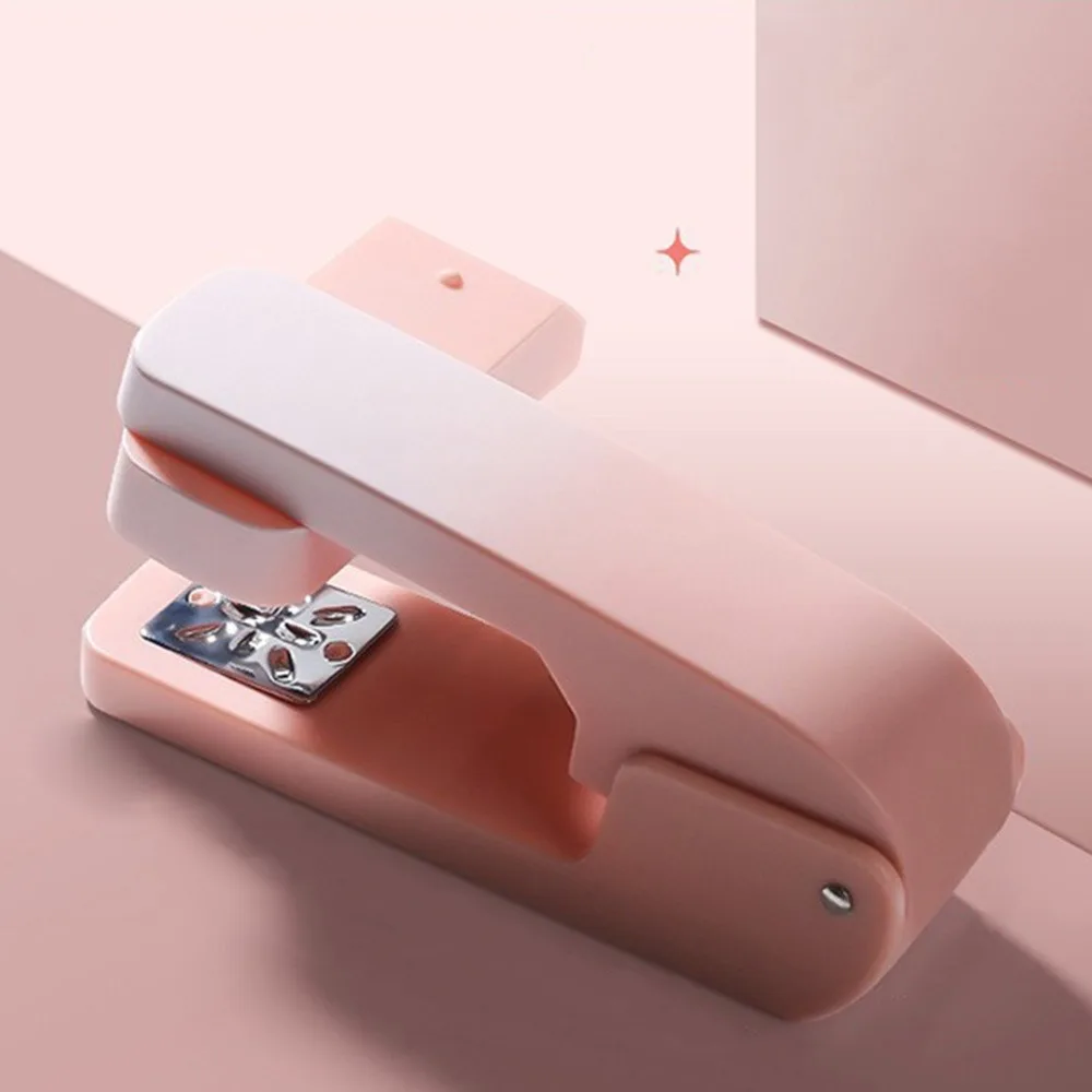 

360 Degree Rotary Desktop Stapler Effortless Easy-Use Gradient Color Stapler Heavy Duty Portable Paper Stapling Machine