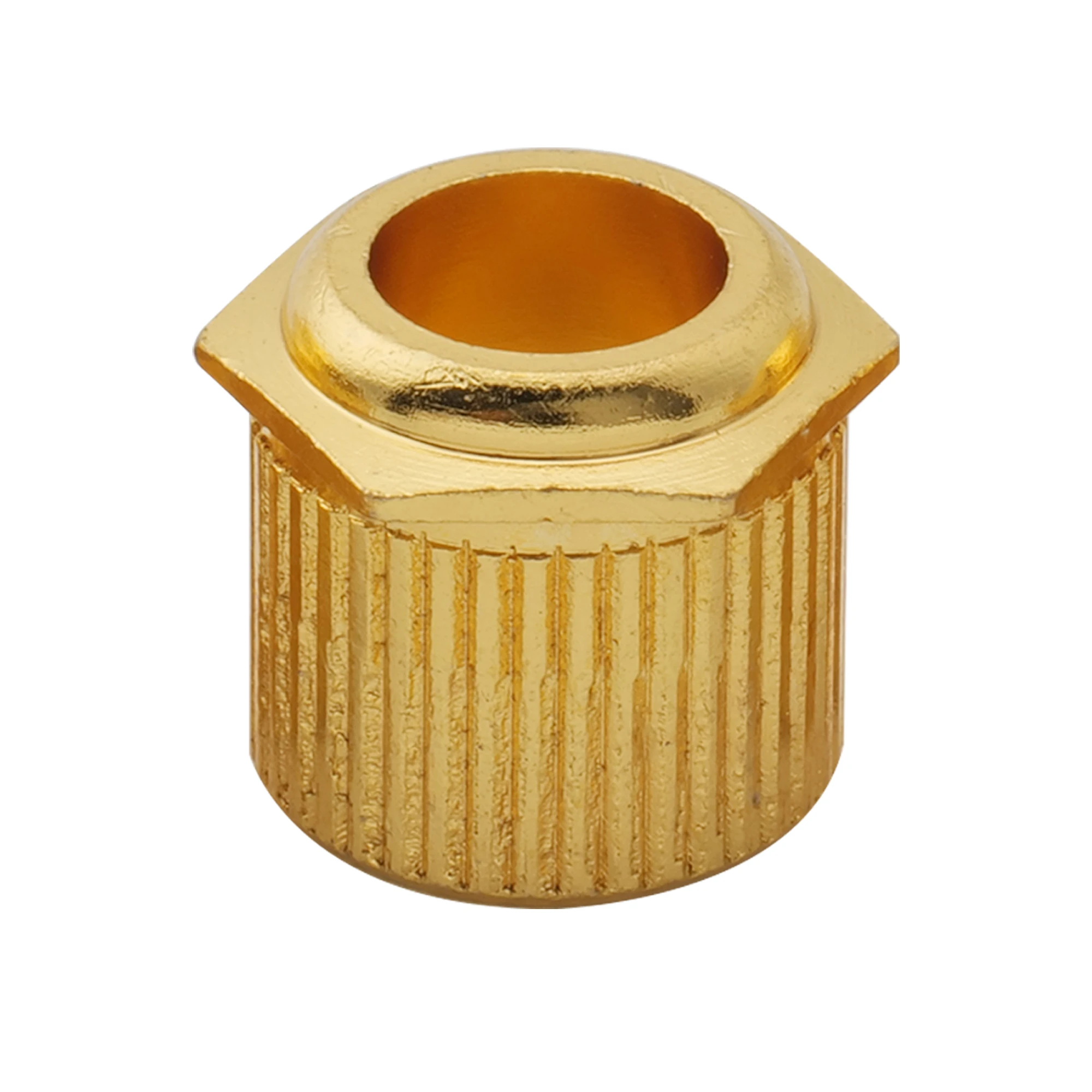 Musiclily Ultra Solid Brass 1/4 Inch to 10mm Vintage To Modern Tuner Conversion Bushings Tuning Pegs Adapter Ferrules (Set of 6)