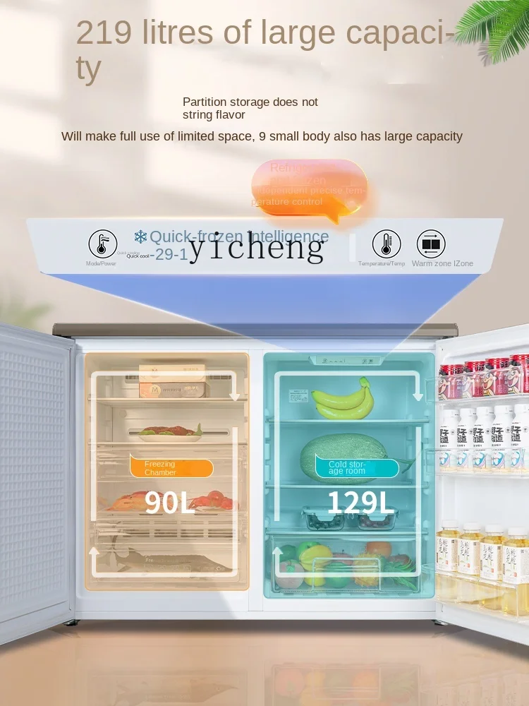 Horizontal Frostless Frigorífico Doméstico, Incorporado Conversão De Freqüência, Refrigeração A Ar, XL, 219L