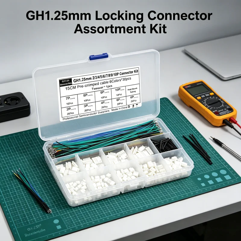 1.25mm Pitch JST-GH 1.25 Connector with 28AWG Pre-Crimped Cables,GH 1.25mm Connector Housing (GH-Kit) Plastic Housing + Crimp Te