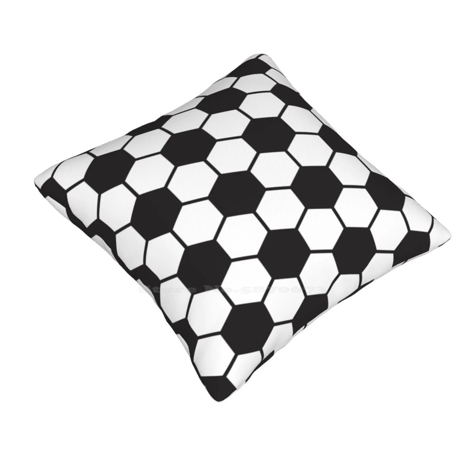 Soccer Ball Pattern Pillowslip Pillowcase Soccer Football Sport Black White Vector Wrapping Wrapped Wallpaper Background Shape