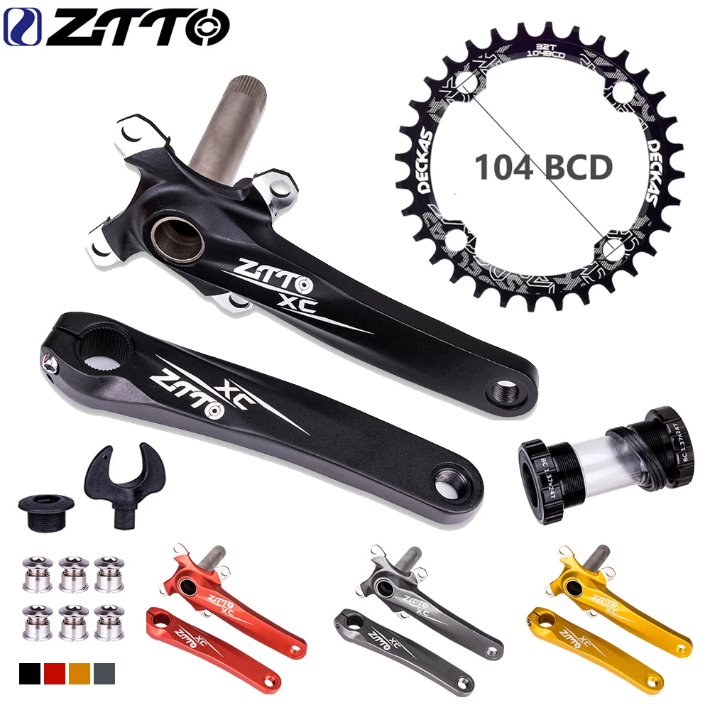 

ZTTO MTB Bicycle 104 BCD Bicycle Crankset Mountain Bike Crank Arm Chain Wheel BSA Bottom Bracket Narrow Wide Chainring 1X System