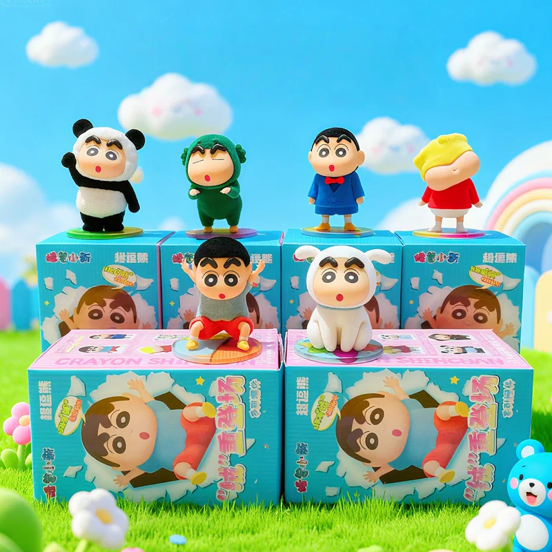 Crayón Shin-Chan ‌ Nauara Shinnosuke muñeca de dibujos animados Kwayii figura de acción lindo modelo caja ciega juguetes Anime adorno de escritorio regalo de Navidad