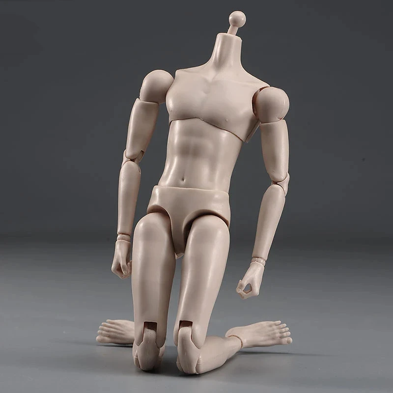 1/6 Męski Super Biały Elastyczny Anime Joint Body Model 28cm Figurka akcji Żołnierza Przegubowa lalka dla 1:6 Rzeźby głowy BJD