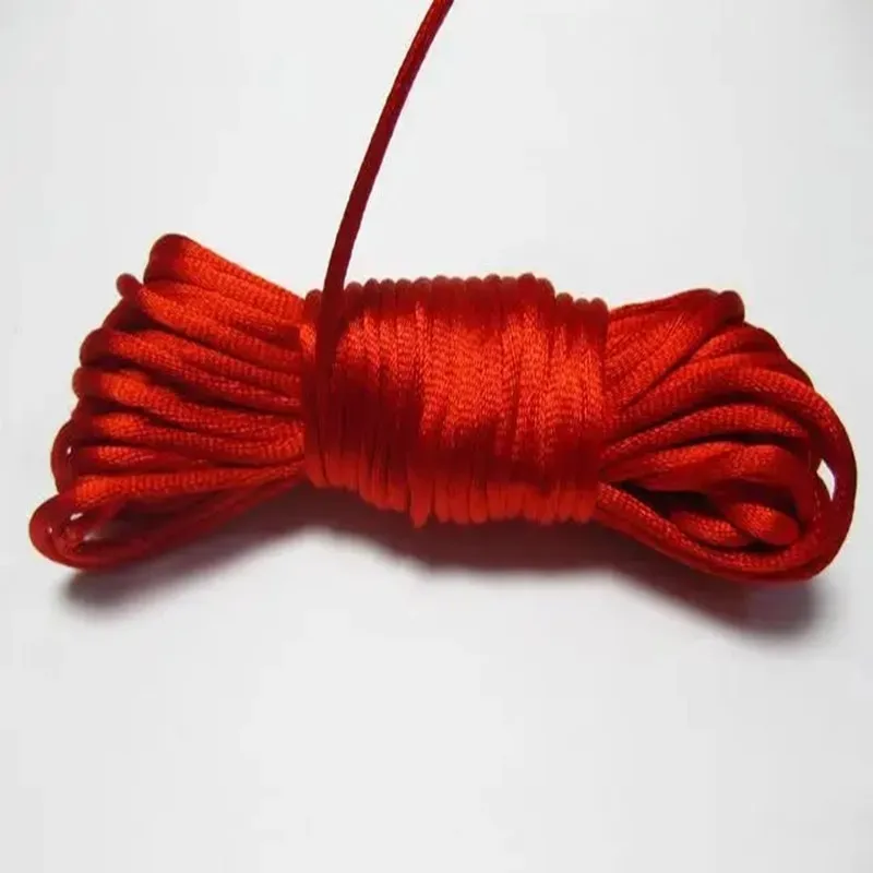 100 Meters Red Chinese Knot Cord Necklace Knot RATTAIL Thread Synthetic Silk E0951