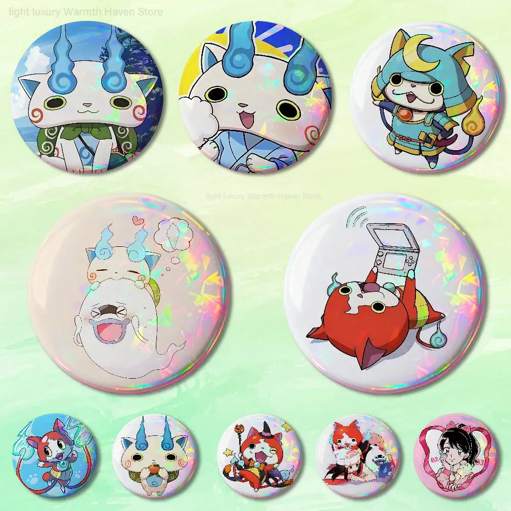 

Y-Yokais Cute W-Watch Pins 58mm Cute Cartoon Badge Handmade Brooches for Backpack Accessories