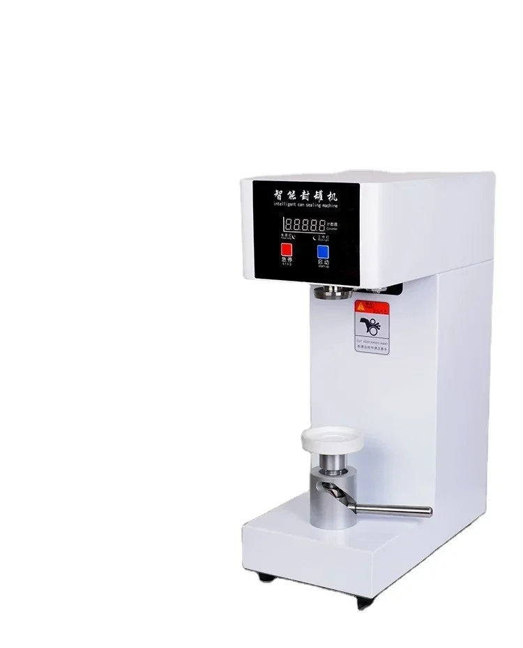 New Full Intelligent Non-Rotating Coffee Soda Aluminum  Tin Plastic  Can Seamer Sealing   With  Machine Automatic