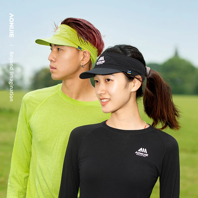 Aonijie Outdoor Sports Top berretti vuoti parasole Topless e cappelli assorbenti dal sudore ad asciugatura rapida per la corsa di maratona