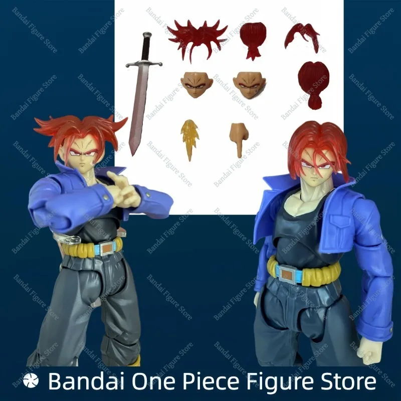 

In Stock OTO SHF Dragon Ball Super Saiyan Trunks Braided Hair Special Effects Accessory Package Set Anime Action Collection Toy