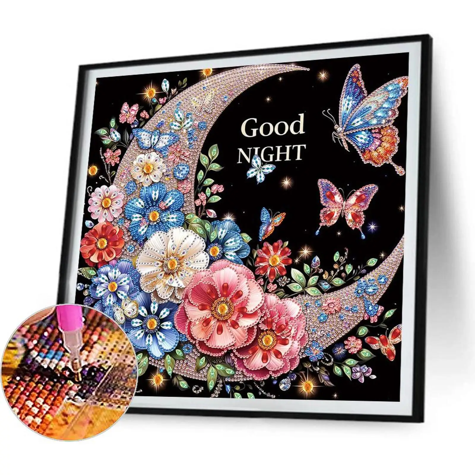 

Набор из 4-х частичных алмазных картин 5D DIY с нестандартной формой, дизайн «Бабочка», 30x30 см