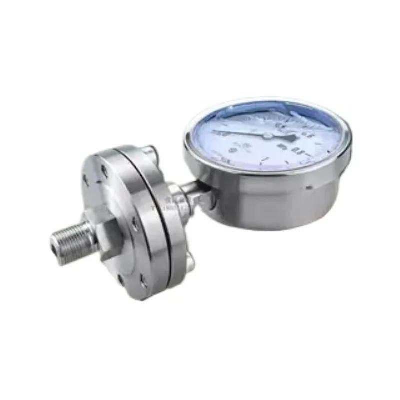 Stainless Steel Diaphragm Pressure Gauge Shock-resistant Lining PTFE Anti-corrosion Tantalum Titanium Film