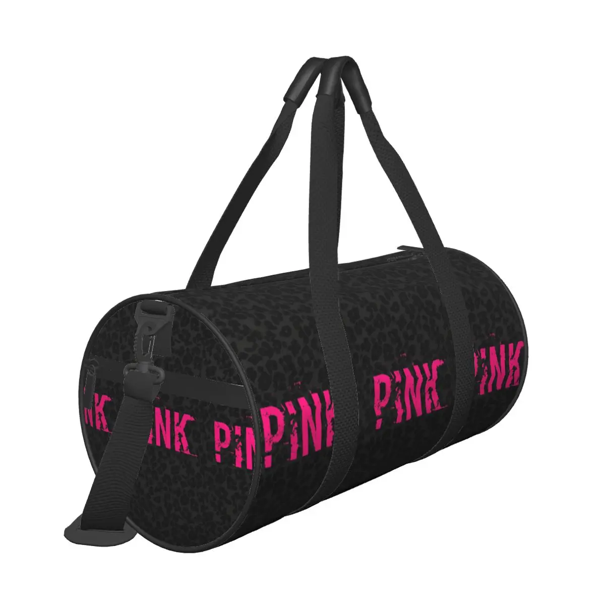 Male Female Travel Bag Pink Leopard Print Gym Bag Large Capacity Waterproof Design Handbag Vintage Swimming Sports Bag