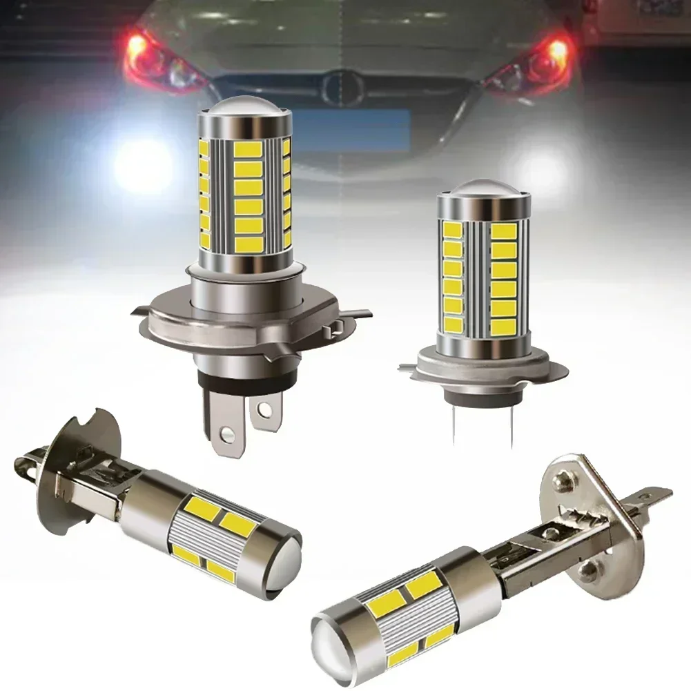 

Motorcycle LED Headlight Car LED Fog Light 12V 6W 1A 33SMD H4 H7 H1 H3 Super Bright LED Front Fog Light