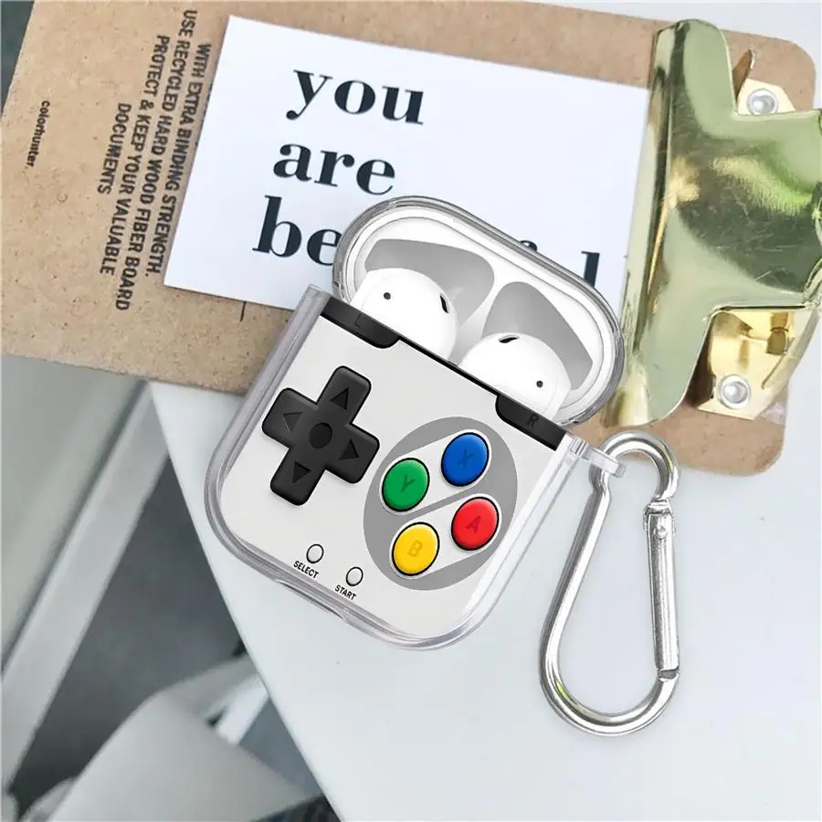 

Clear Earphone Cases Cover Case For Airpods 2 3 4 Pro2 Pro3 1 Pro Game Console Buttons