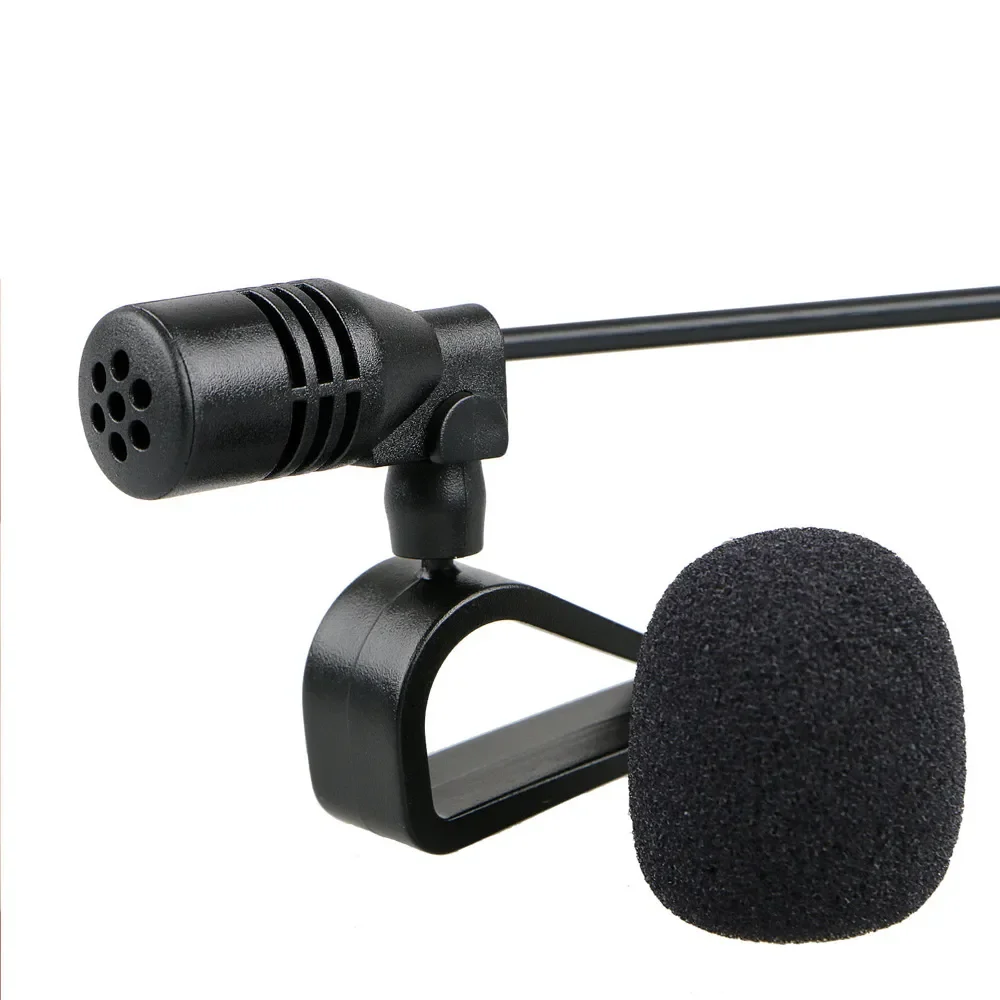 Hot Sale 3.5mm Microphone External Mic For Car Stereo GPS Bluetooth-compatible Enabled Audio DVD U Shape Fixing Clip