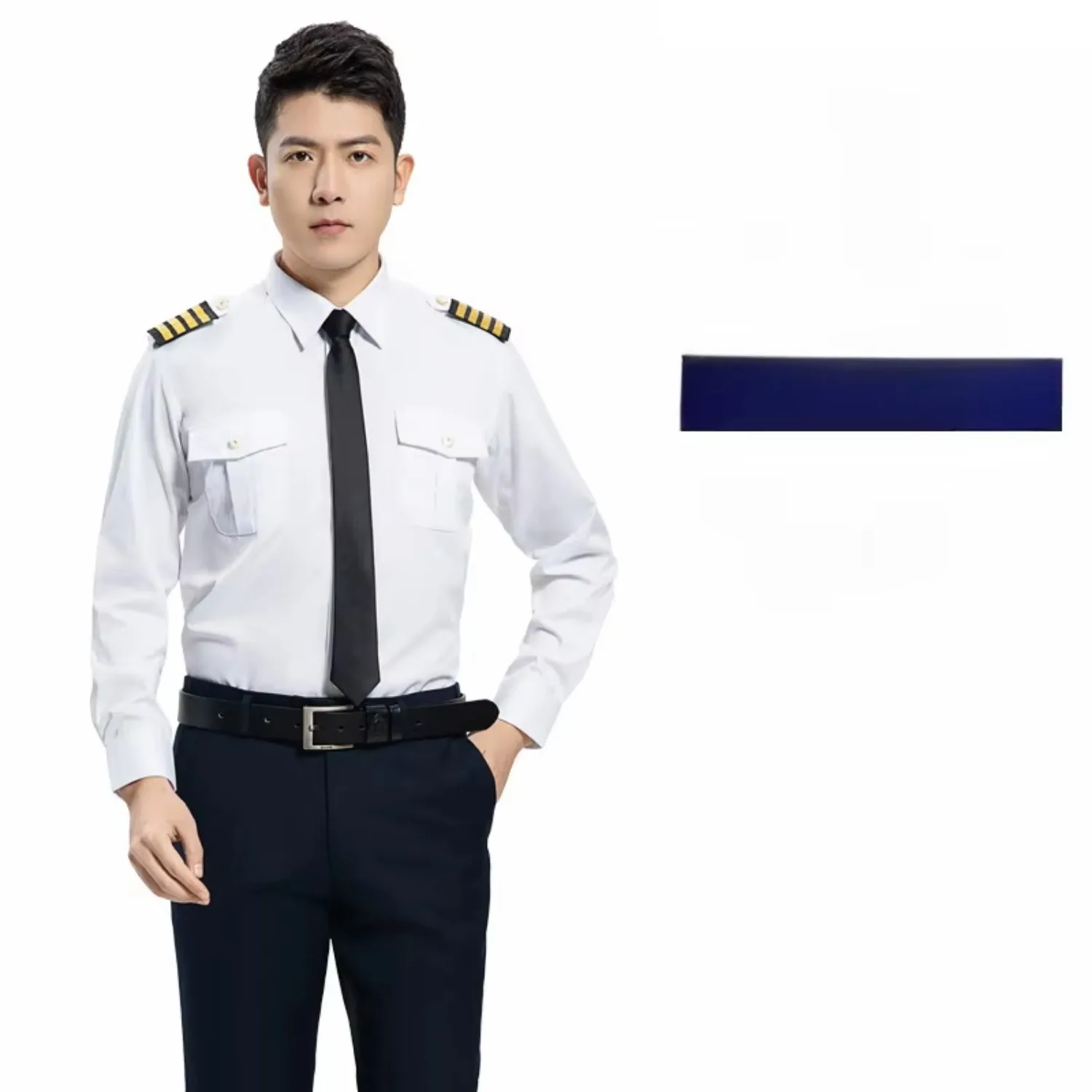 Men in Black Costume Captain Uniform Male Aviation Suit Pilot Suit Jacket Concierge Suit Cosplay Suit Uniforme D’hotesse