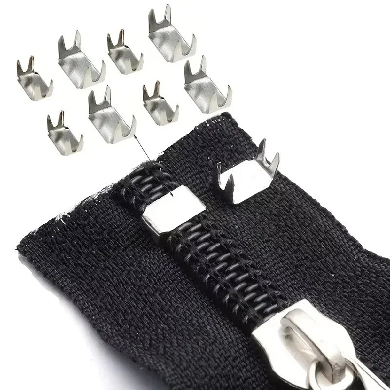 20PCS 5# Metal Clasp Claw-Style Tail Four-Claw End Zipper Head Tail Regulation Four-Claw Code Card Stop Zipper Stop