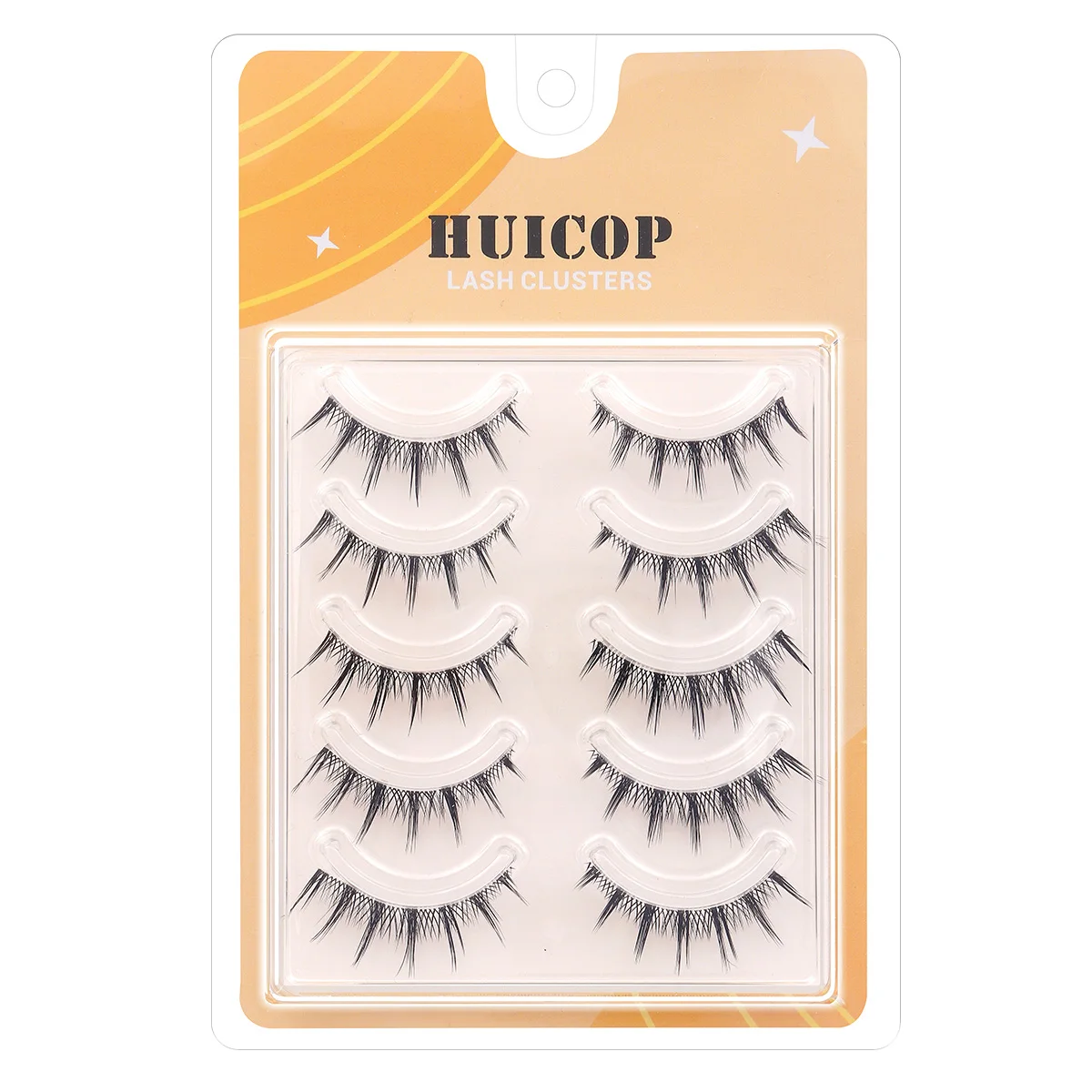 Faux cils de vison doux, boucles 3D, bout ailé, faux cils allongés, optique, fait à la main, naturel, désordonné, croix, 5 paires