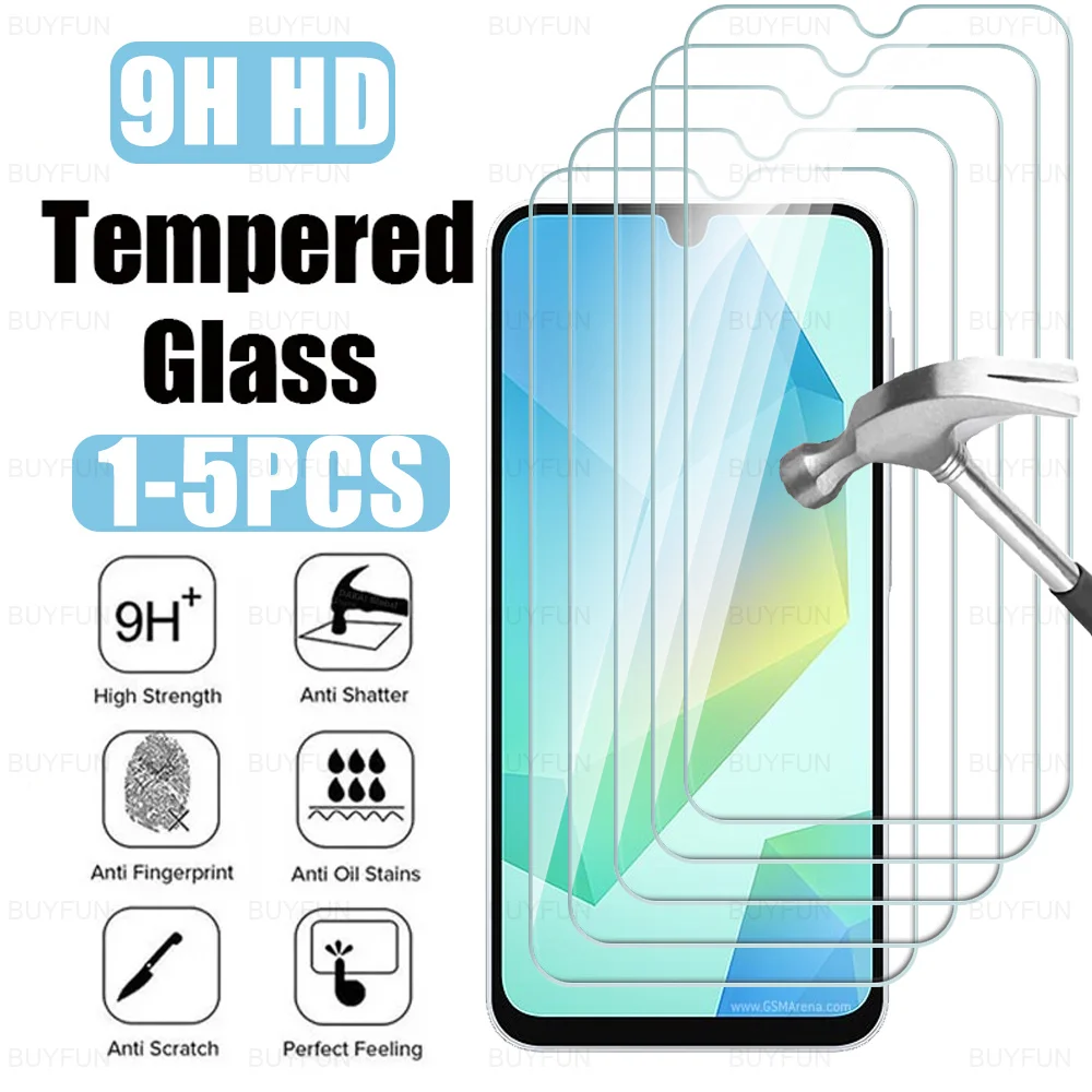 1-5Pcs For Samsung Galaxy A16 5G Tempered Glass Case Friendly Anti-Scratch HD 9H Transparent Screen Protector SamsungA16 A 16 4G