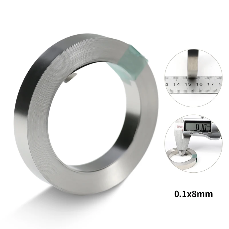 1 Rolle 10 m 18650 Batterie vernickelter Streifen Li-Ion-Stecker 0,1 mm 0,12 mm 0,15 mm 0,2 mm Punktschweißgerät Stahlgürtel-Batterieanschlüsse