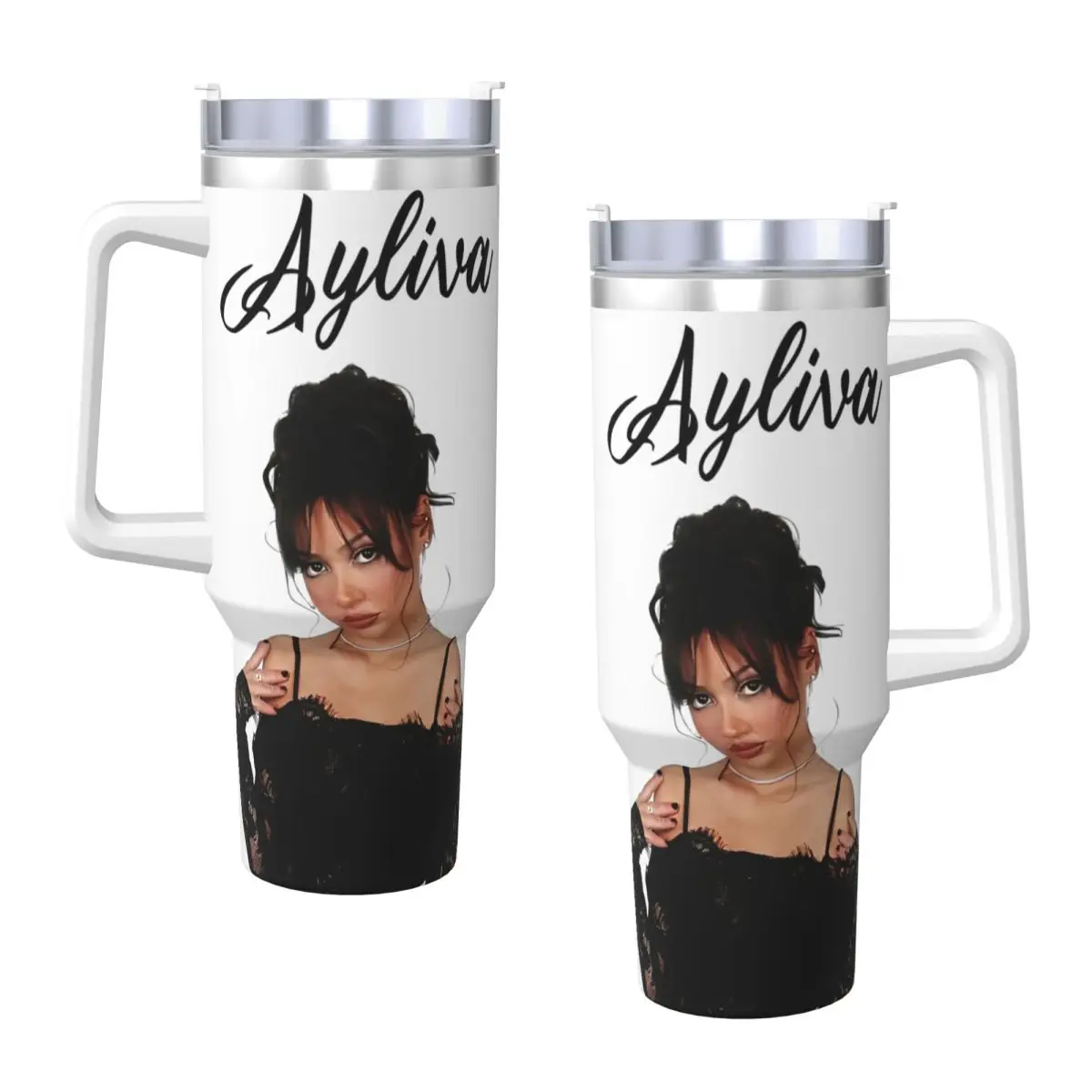 Ayliva In Liebe Tour 2024 Concert Car Mugs With Straws Singer Pop Music Travel Hot Drink Water Bottle Leakproof 40oz Thermal Mug