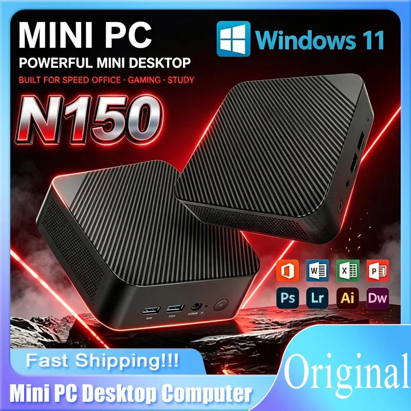 Windows 11 Core N150 Mini PC 16GB+2TB SSD WIFI6 BT5.2 4K Small Desktop Computer Windows Mini PC For Business Gaming Study