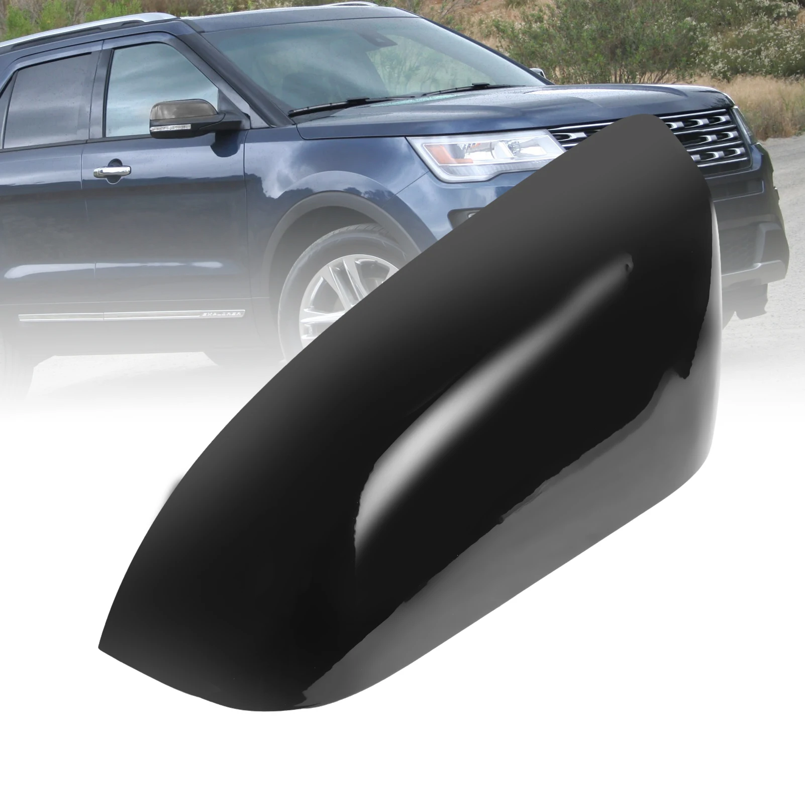 

Left Right Side Glossy Mirror Cover Cap Black Color Fits for Ford Explorer 2016-2019 Part Number GB5Z-17D743-AA