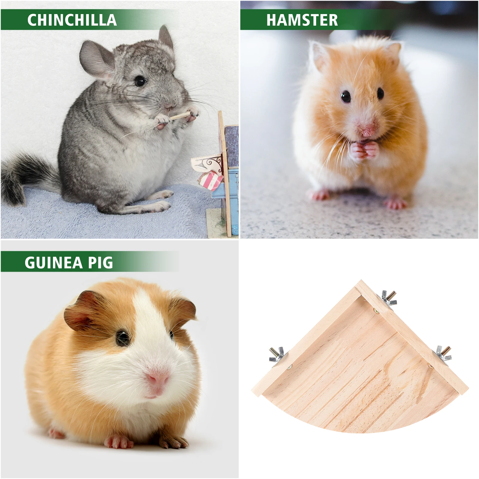 

Wooden Platform Cage House Playground for Hamsters Gerbils Mice Rats Parrots Small Animal Wooden Platform Toy
