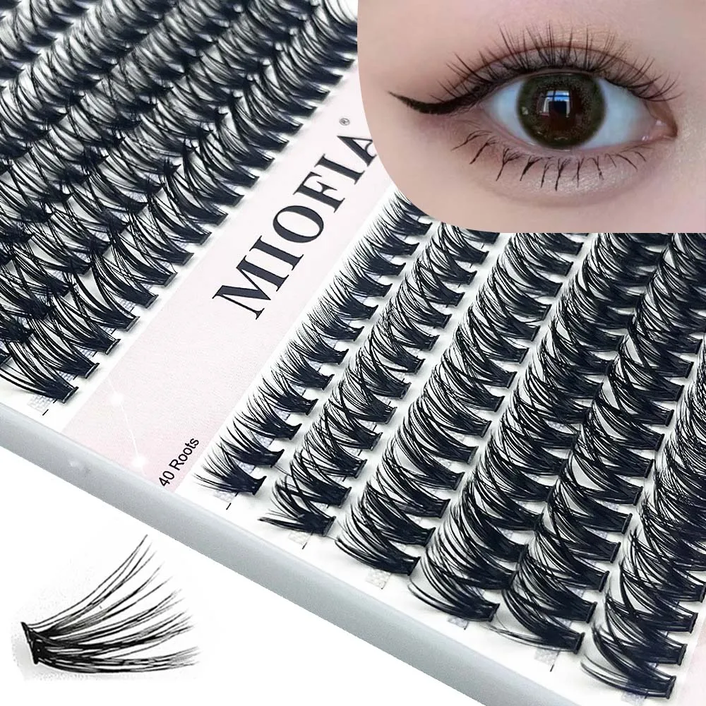 12 Rows Eyelash Natural Lashes Extension kit 240 Cluster 30/40D Mixed Mink Eyelashes individual Eyelash bundles DIY Makeup Tool