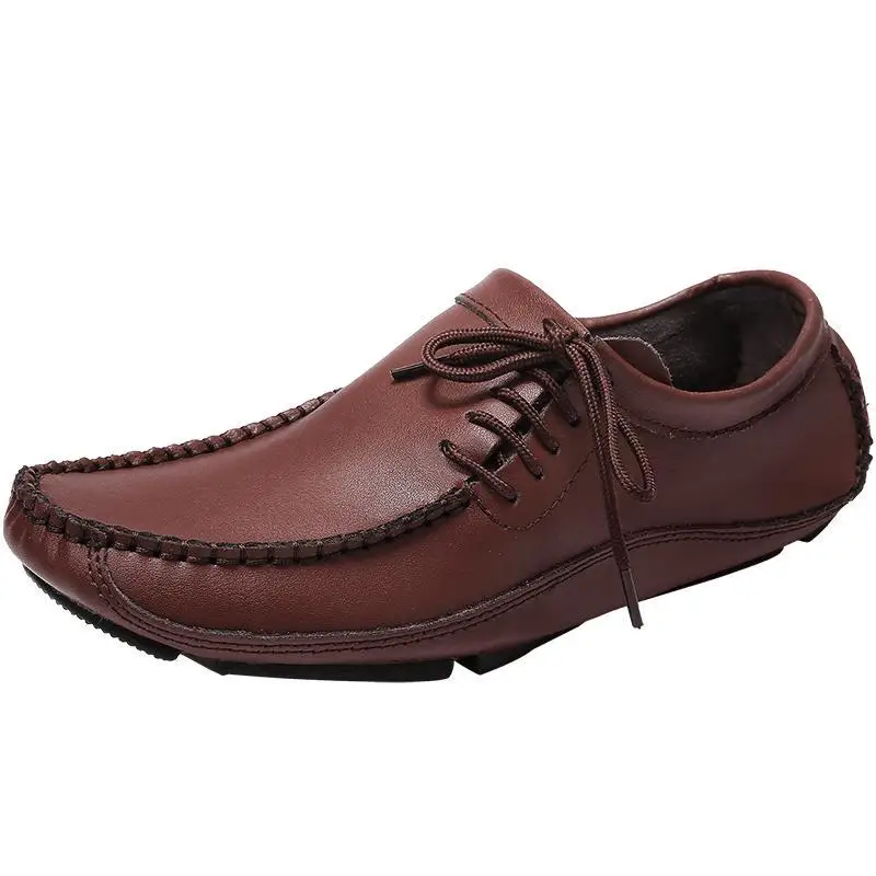 

Новые летние мужские лоферы с низким берцем, дышащая мужская обувь с перекрестной завязкой, модная повседневная прогулочная обувь для вождения, большие размеры 38-47