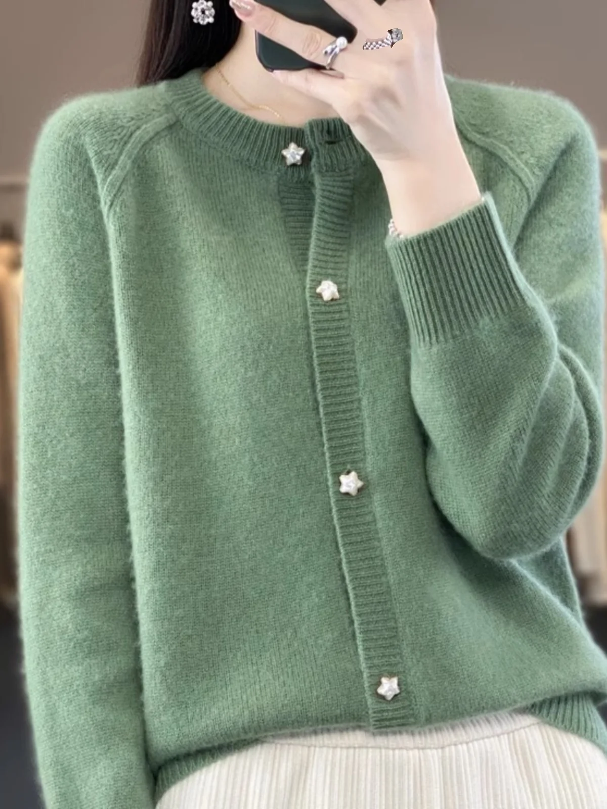 

Faionable Thiened Knitted Long Sve round Ne Button up Cardigan Sweater Coat Sli Agel Ele Women's Outerwear