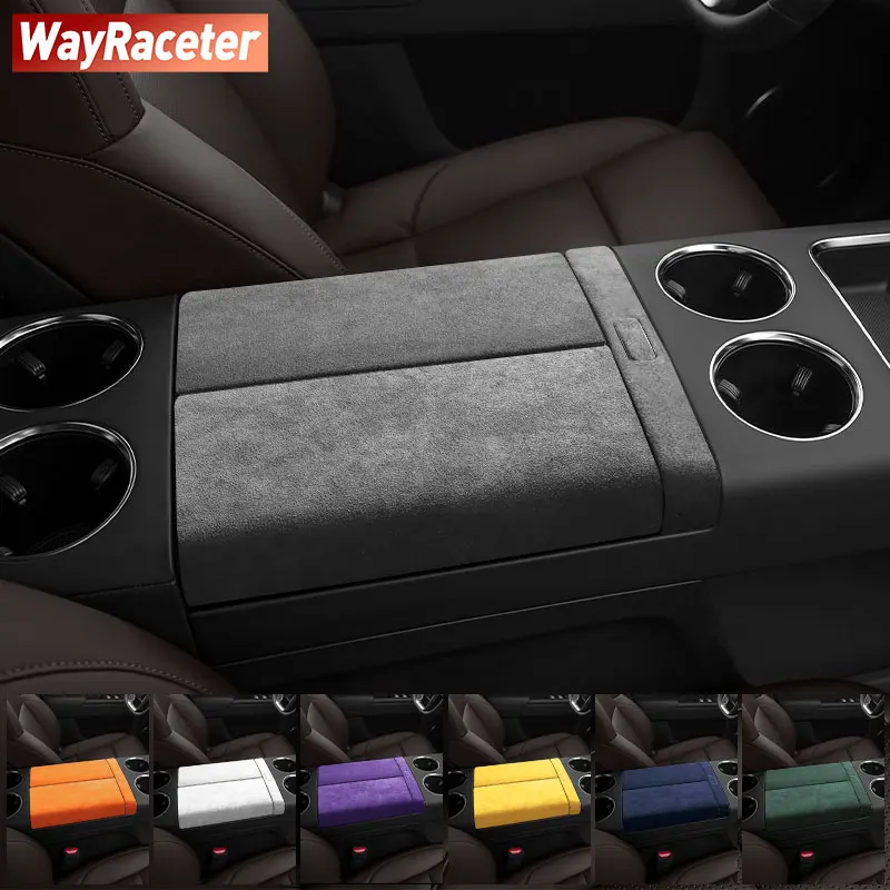 

Top Super Ultra Suede Wrap ABS LHD & RHD Car Armrest Box Storage Panel Trim Cover For Li Auto Lixiang L9 2023 2024 Accessories