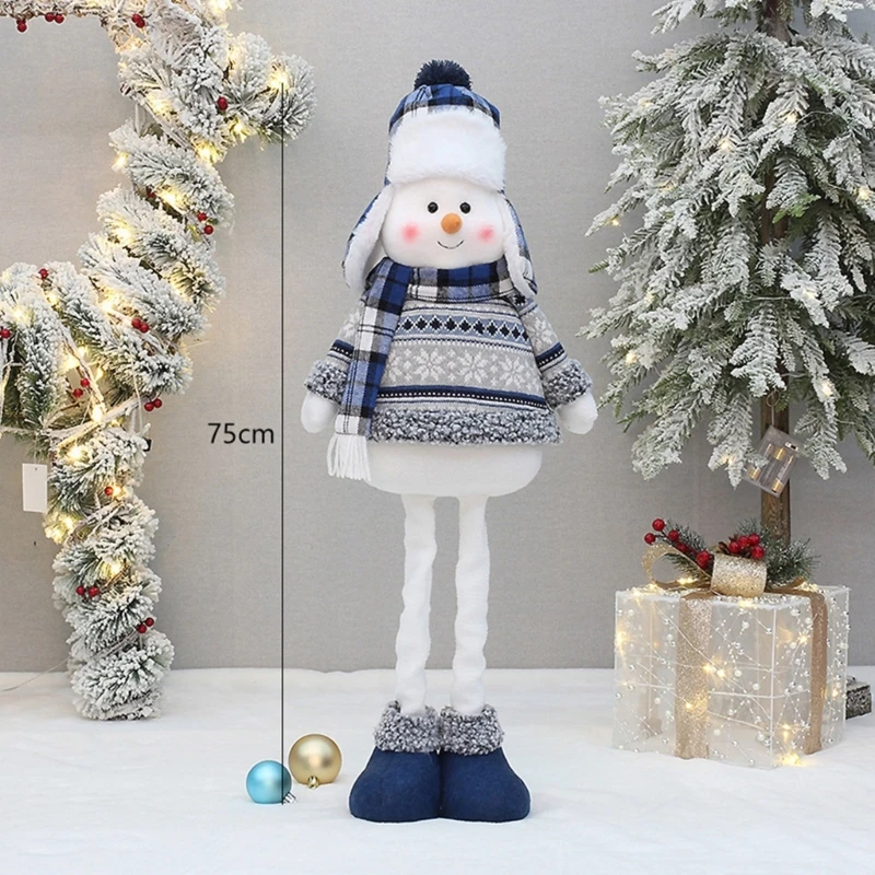 Lovely Snowman Standing Creative 2024 New Year Gift Scalable Figure Decor Dropship