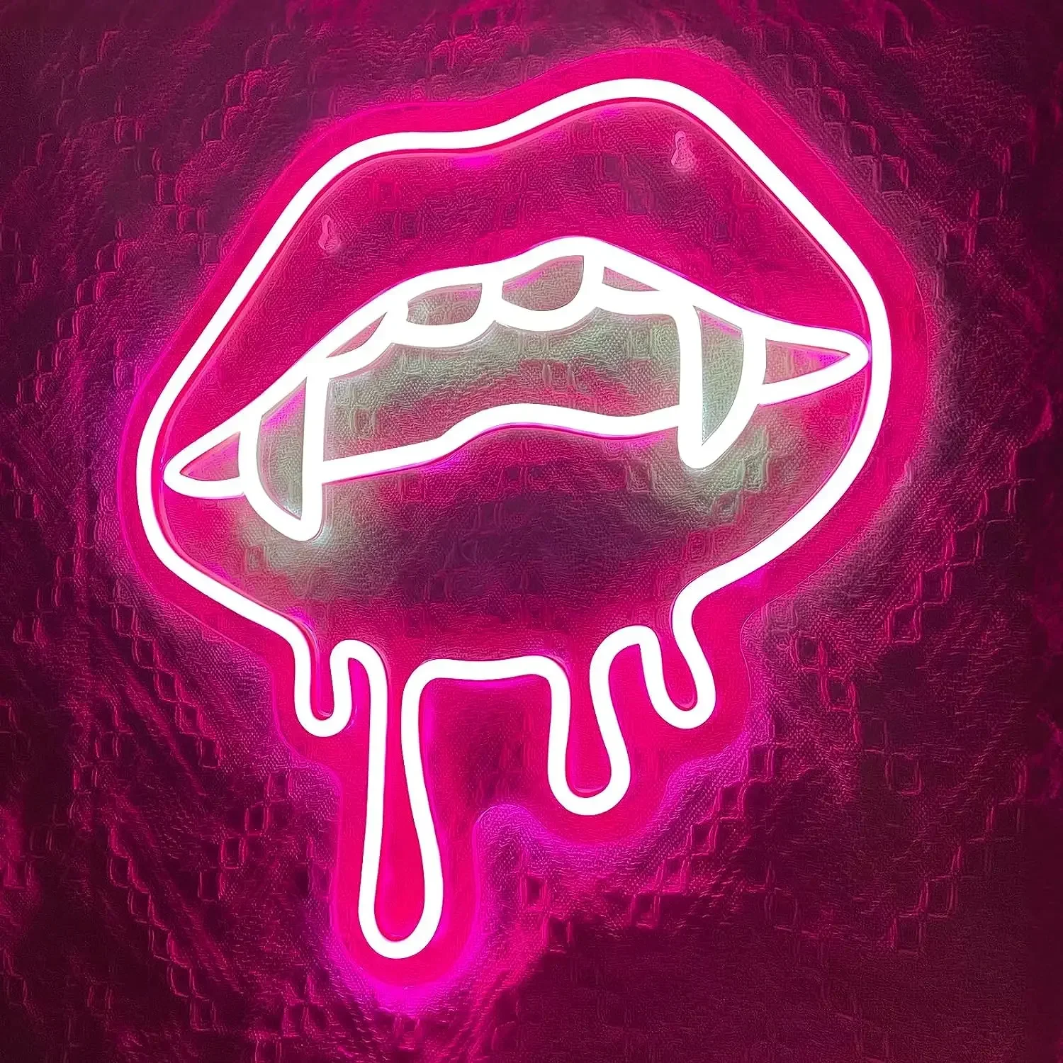 Vampires Lips Neon Light for Wall Decor for Party Aesthetics Decoration Creative Neon Sign for Unique Gift Bedroom Bar Room Art