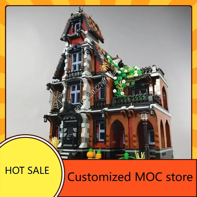 

4090 шт. дом с привидениями MOC Streetview праздничные пазлы архитектура креативные игрушки на Рождество и день рождения подарки наборы для детей в возрасте