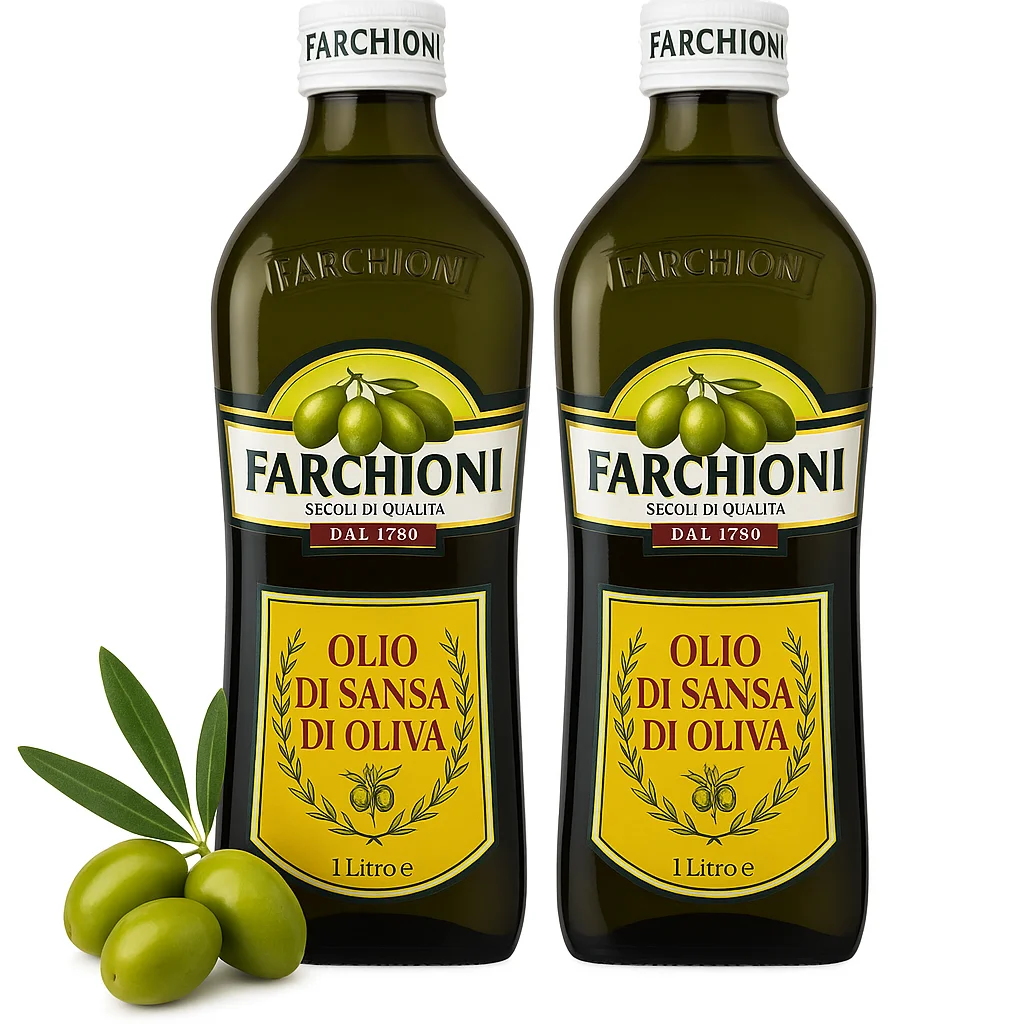 Olivenöl zum Braten aus italienischem Glas, Zweierpack, Sansa 2x1l – Farchioni
