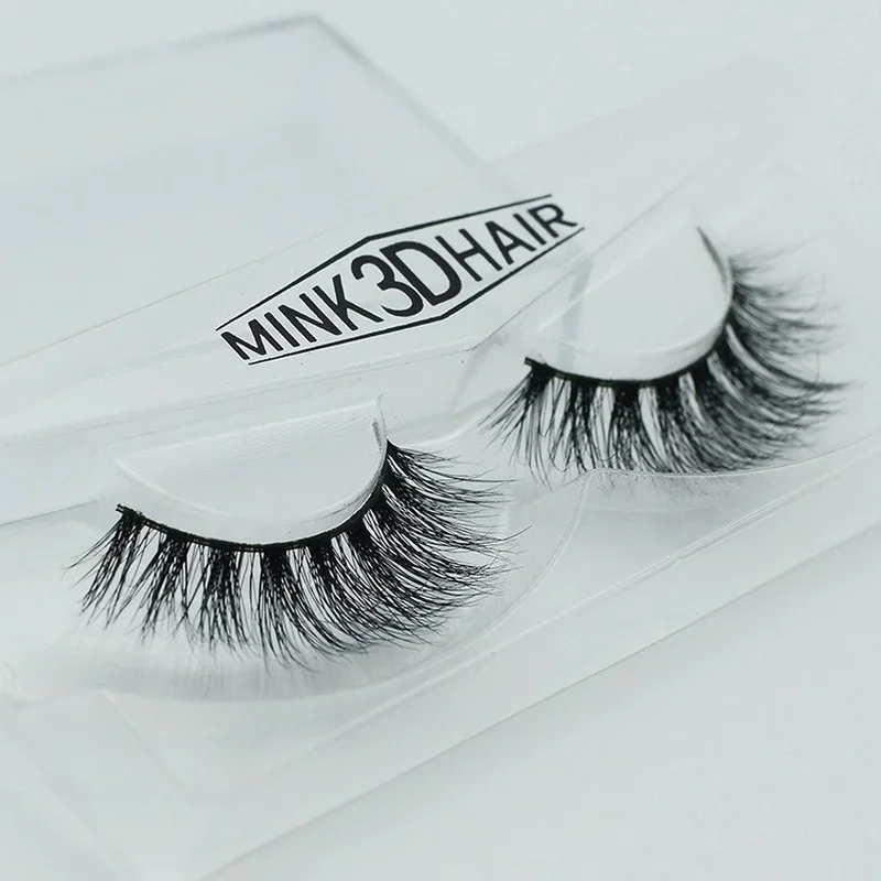 1 Pairs 3D Nertsen Haar Valse Wimpers Pluizige Volledige Strip Dikker Valse Wimpers Natuurlijke Look Make-Up Nertsen Wimpers