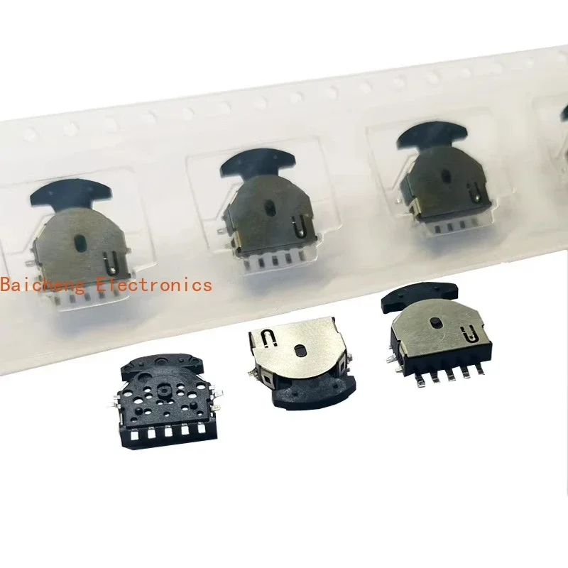 10PCS Pulling wheel switch HSS146 5-pin small head left and right reset with press down function
