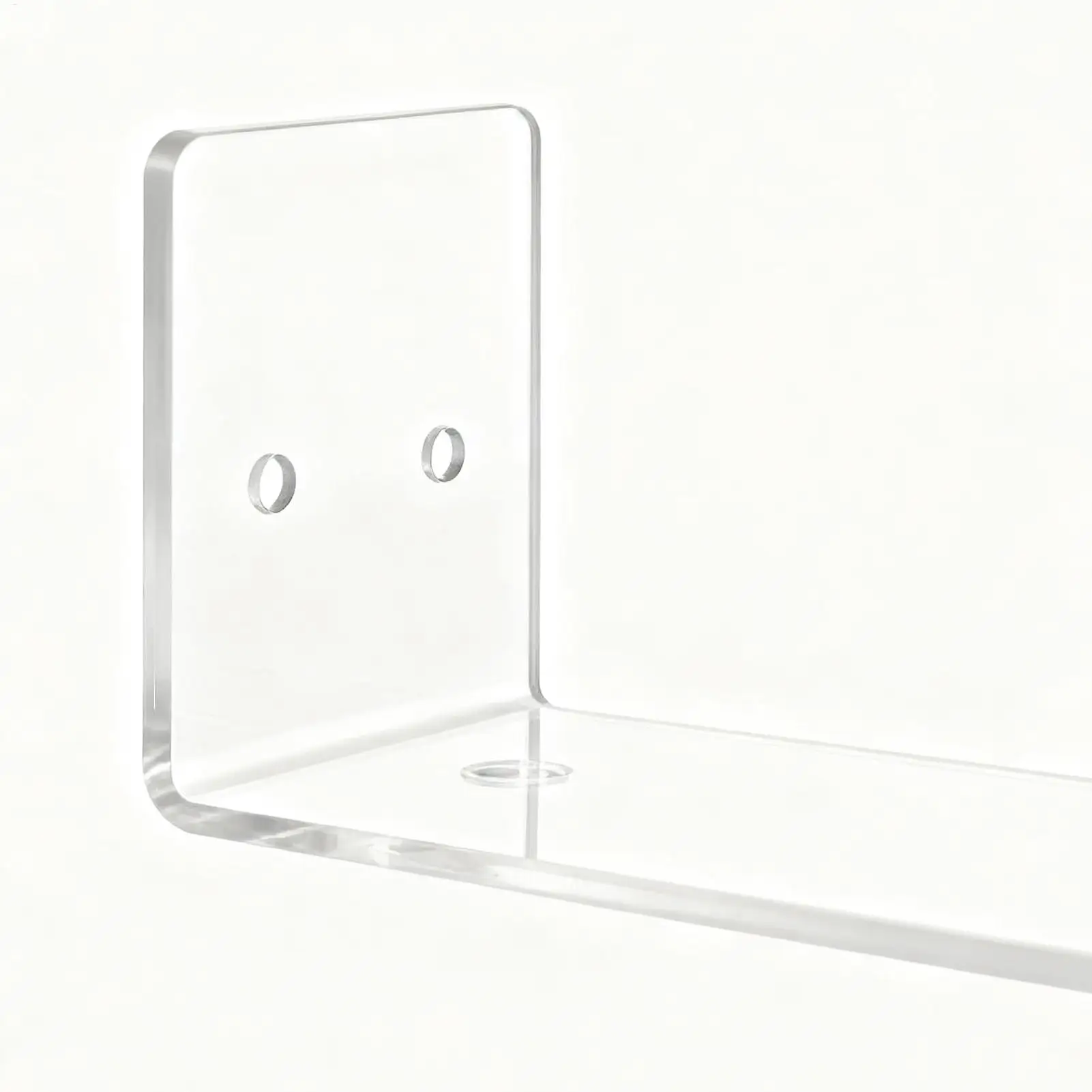 Acrylic Floating Shelves For Wall 3 Pieces Photo Frame Organizer Wall Mounted Book Shelf For Renters Designers Students Office