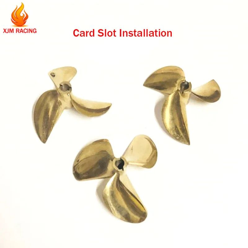 6717 7016 7214 3-blade Copper Propellers 67mm/70mm/72mm 6.35mm Hole Prop/Paddle for 26cc 29cc 30cc DIY RC Racing Boat