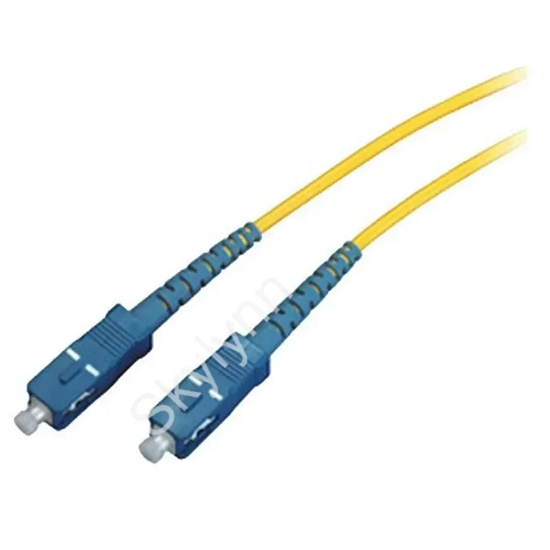 10 peças 10m sc/UPC-SC/upc monomodo g652d 3.0mm 9/125 cabo de remendo de fibra óptica lszh revestimento amarelo personalizável 1m 2m 3m 5m 10m