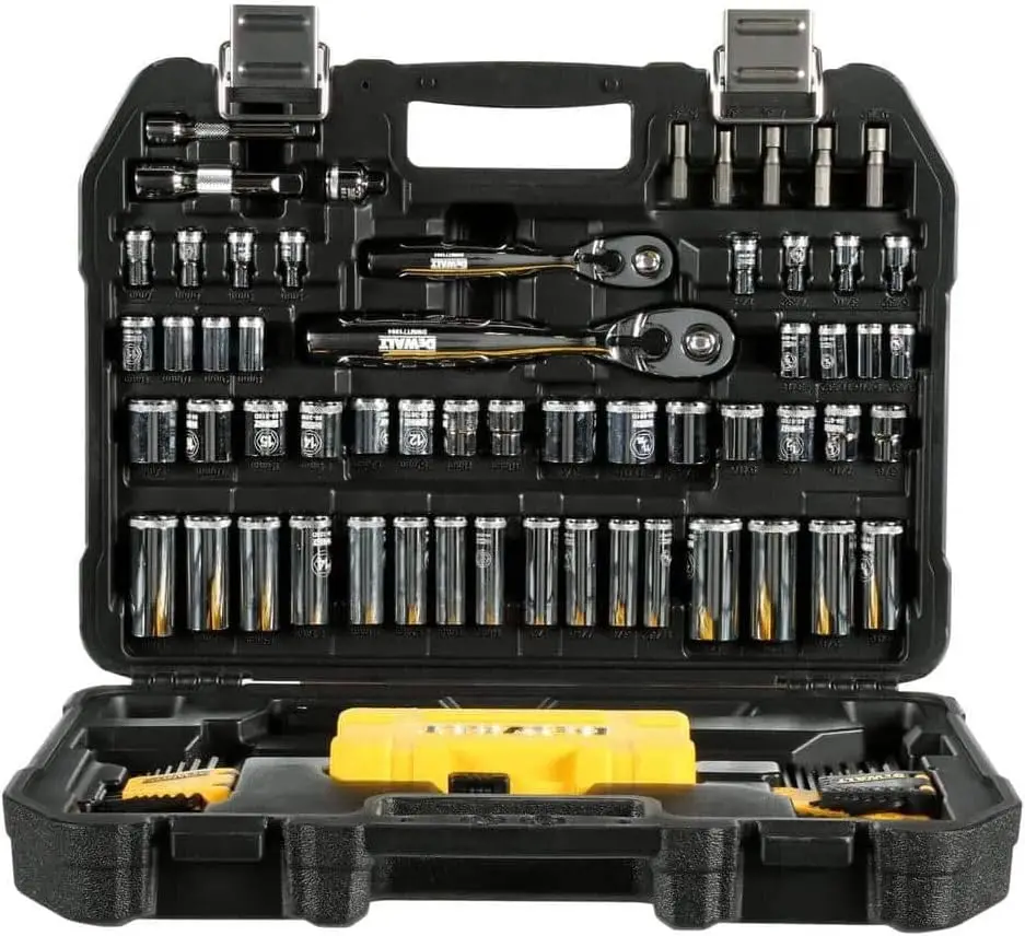 

Mechanics Tools Kit and Socket Set, 1/4" & 3/8" Drive, SAE, 108-Piece (DWMT73801) Tools