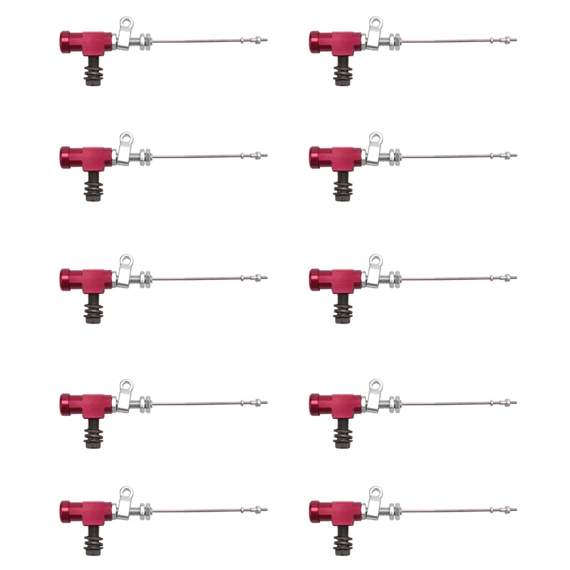 

10X Motorcycle Hydraulic Clutch Master Cylinder Rod Brake Pump M10X1.25Mm Aluminum Red