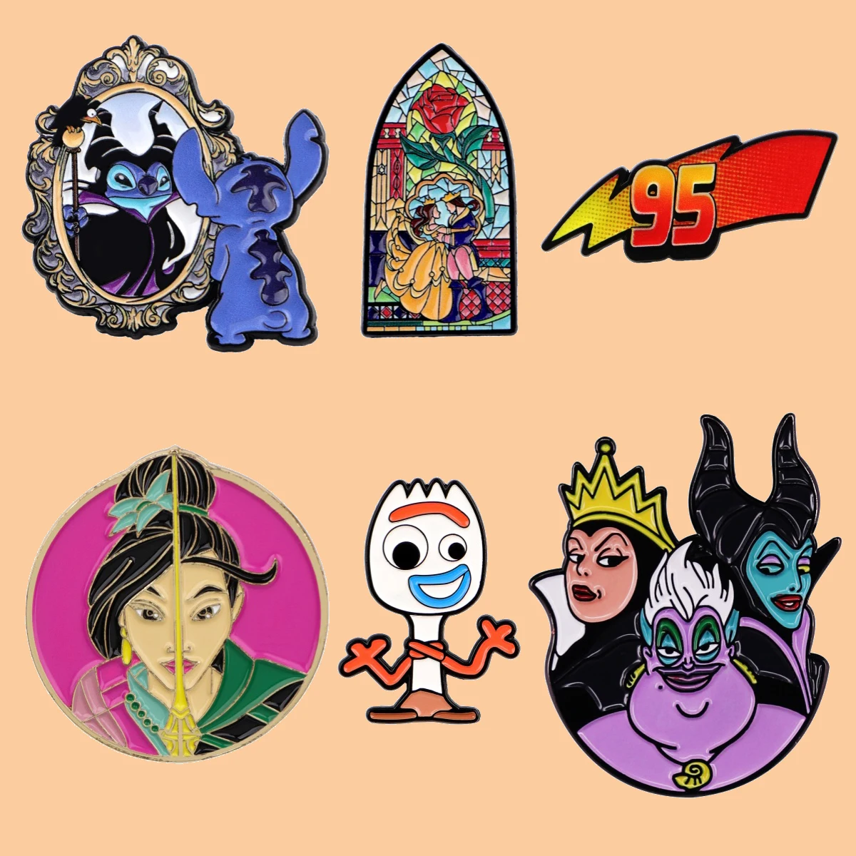 

Witch Villain Enamel Pin Lapel Pins Badges on Backpack Brooches for Clothes Women's Brooch Cool Jewelry Accessories Gift