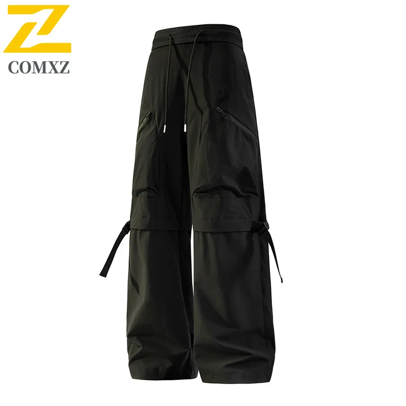 メンズカーゴパンツ 2025 新秋のファッションルーズ速乾軽量ズボンサイクリングキャンプ山探検スウェットパンツ