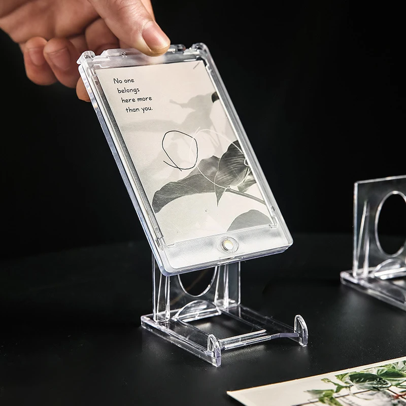 10Pcs Angle Adjustable Acrylic Display Stands For Trading Card Holder, Toploaders, Coin Collection, PTCG Card, Graded Card