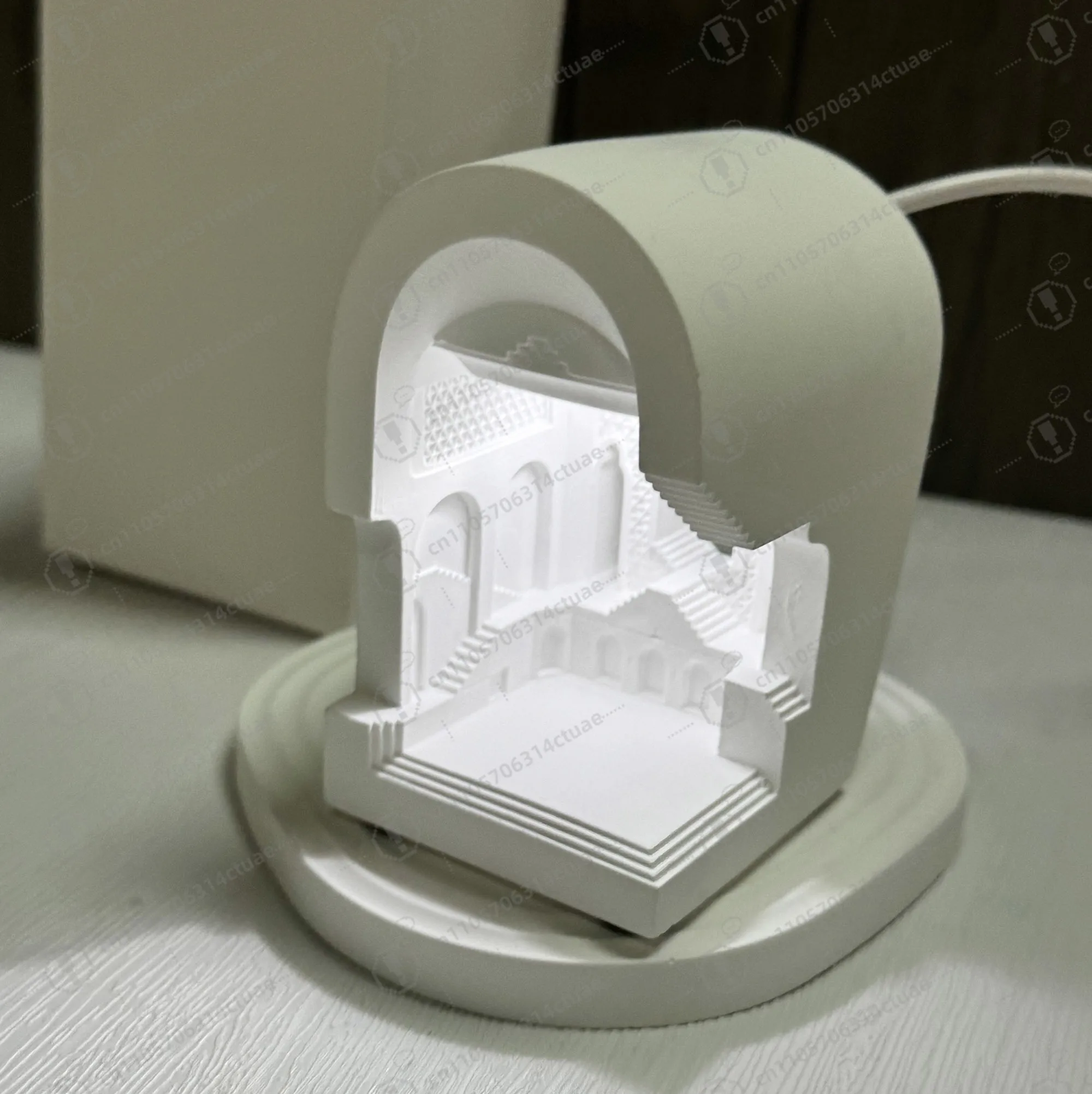 

Modern White Gypsum Heater Lamp European Style Home Decor Light for Bedroom Study