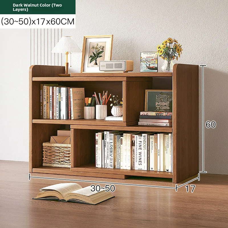 Modern Minimalist Desktop Bookshelf Multi-Layer Storage Rack Office Simple Cabinet Home Student Small Bookcase Organizer image 3