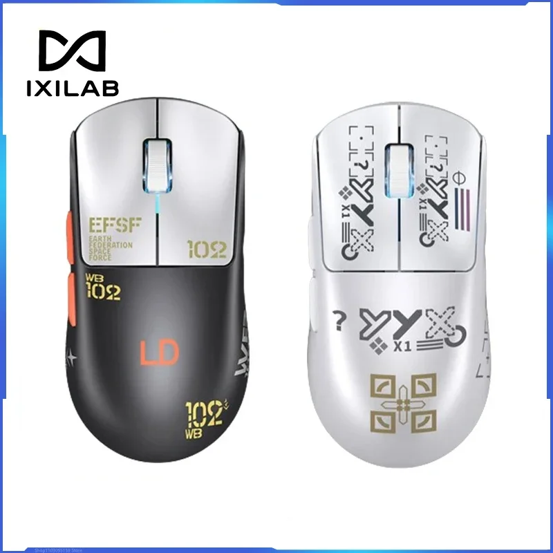 

IXILAB X1 Pro Max Mouse 3 Mode Wireless Titanium Magnesium Alloy Paw3395 Lightweight Gaming Esports Mouse Computer Accessories